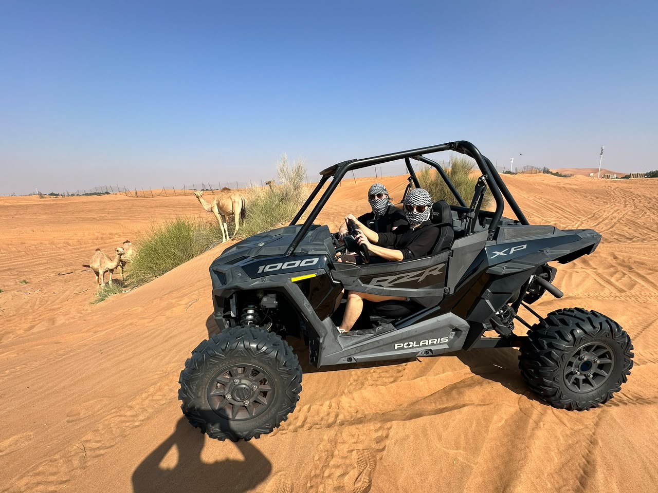 Polaris Buggy Ride Couple in Dubai desert