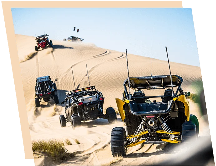 Dune Buggy Dubai fleet in the desert